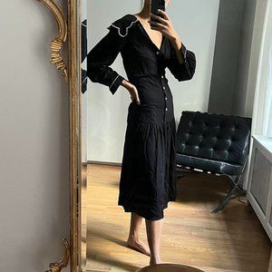 Never Fully Dressed Pilgrim Neck Maxi Dress